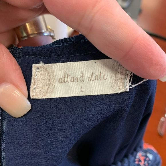 Altar’d State Halter Back Pom Pom Trimmed Dress sz L - Picture 7 of 8